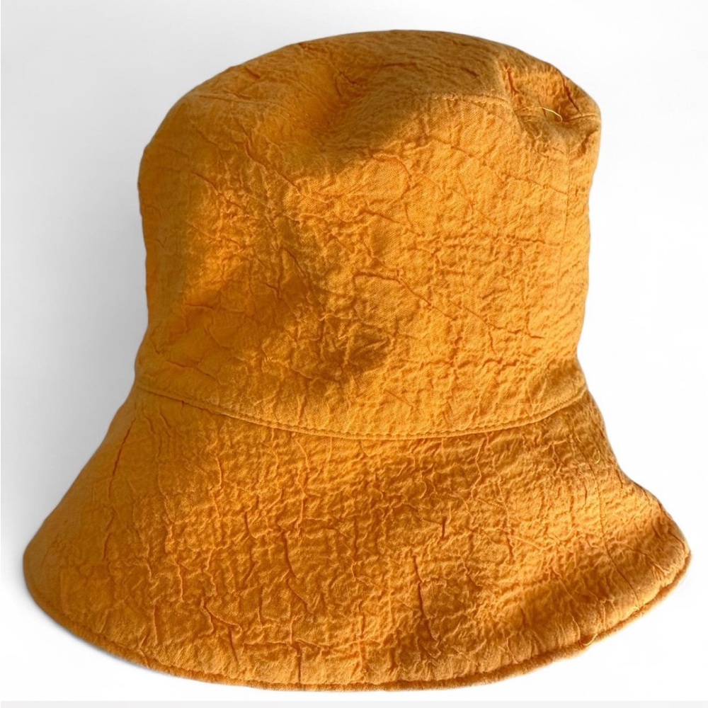 COS Vibrant Orange Textured Bucket Hat